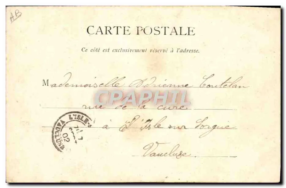 Os camponeses da França. — Uma Palavra — Série 122-3, editor Tuck & Fils, Paris. - Verso