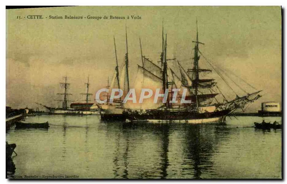 Cette - Badeort - Gruppe von Segelbooten — Neue Ausgabe - Vorderseite