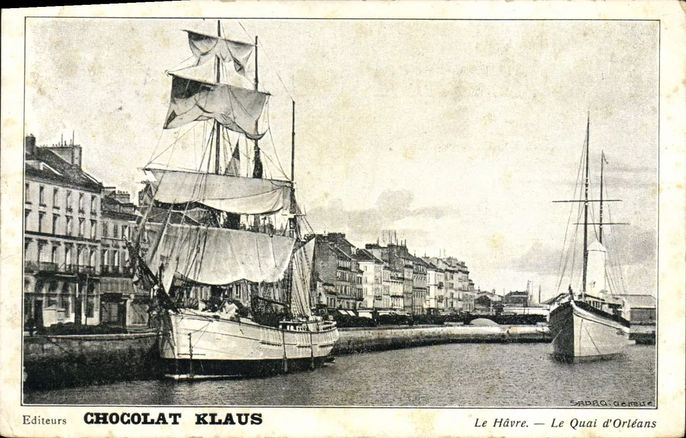 Le Havre — Der Quai d'Orléans — Verlag CHOCOLAT KLAUS - Vorderseite