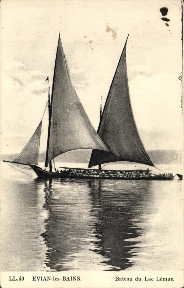 Bateau du Lac Léman — Évian-les-Bains — Éditeur : Cu des Arts Photomécaniques - Strasbourg-Senlittig - Vorderseite