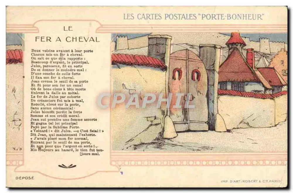Le Fer à Cheval — Die 'Porte-Bonheur'-Ansichtskarten — Imp. d'Art Robert & Cie, Paris - Vorderseite