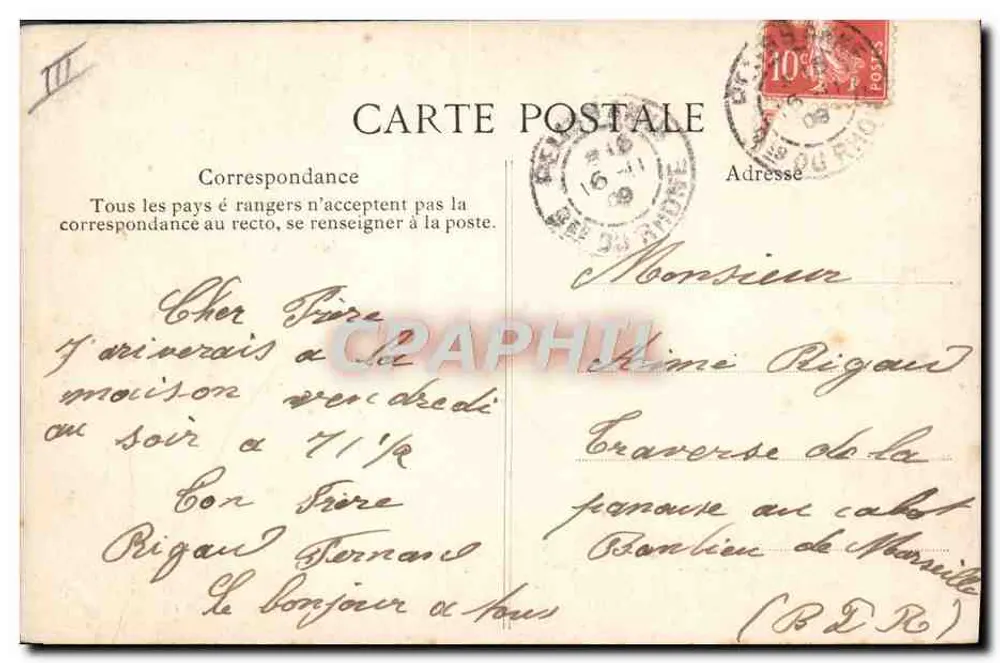 Jeunes Chevrières — scène pastorale avec brebis et chèvres — éditeur E.D. n° 103 - Verso