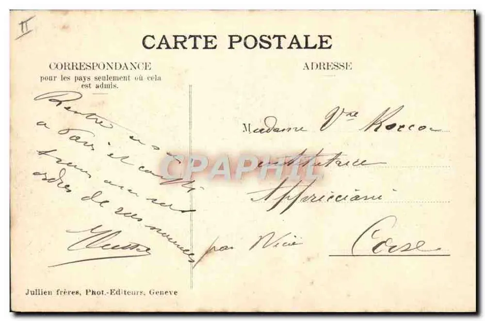 Auf den Gipfeln — Aiguille Verte und Mont-Blanc — J.J. 3162 - Rückseite
