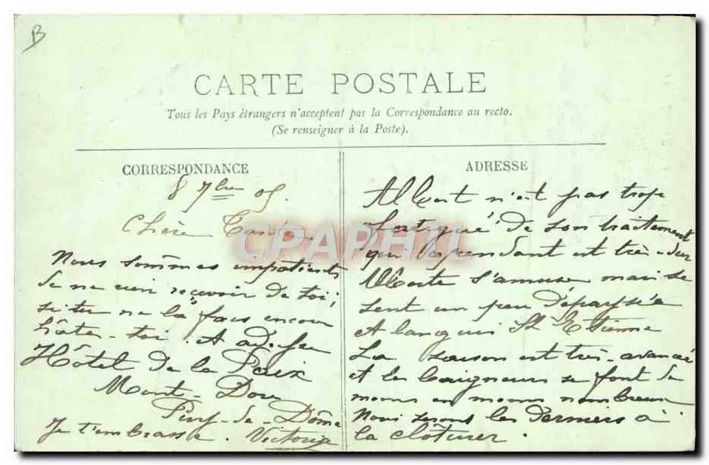 Um Mont-Dore — Modorien Kinder, die Ziegen hüten — LL. n° 112 - Rückseite
