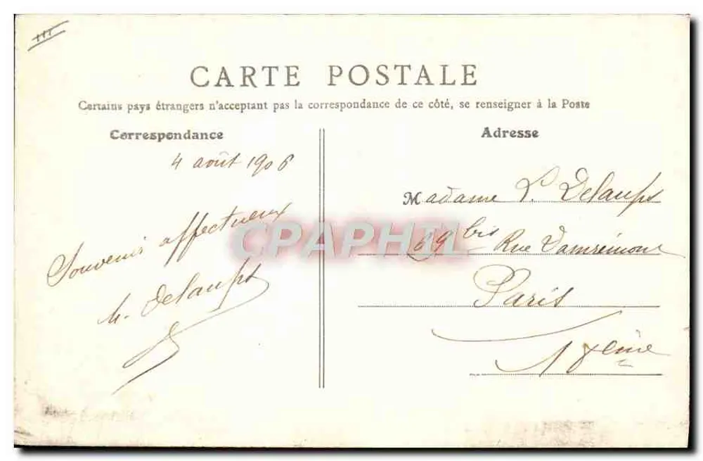 Dieppe (S.-Inf.) - Das Casino, vom Strand aus gesehen — B. F., Paris, n°18 - Rückseite