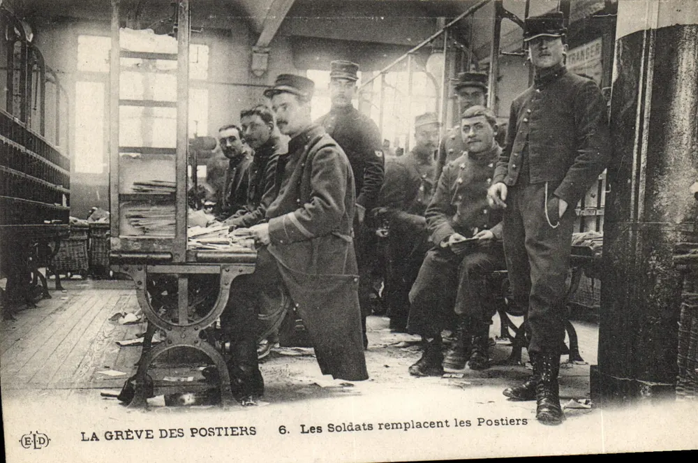 Die Poststreik — Soldaten ersetzen die Postboten — Verlag ELD, Nr. 6 - Vorderseite