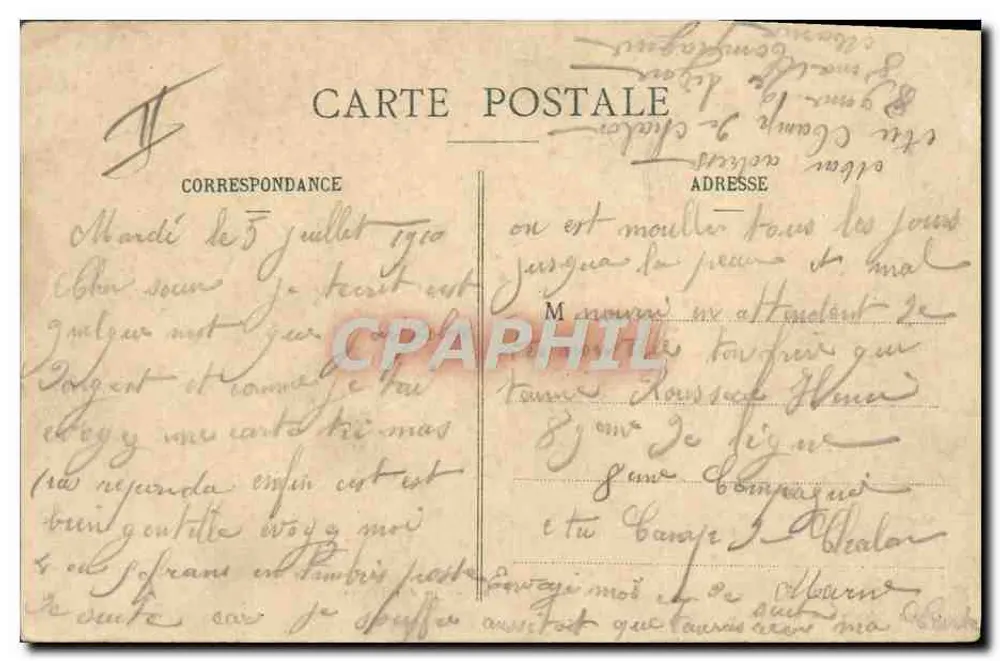Lager von Châlons - Ansicht der Zelte — Librairie Militaire Guérin, Mourmelon - Rückseite