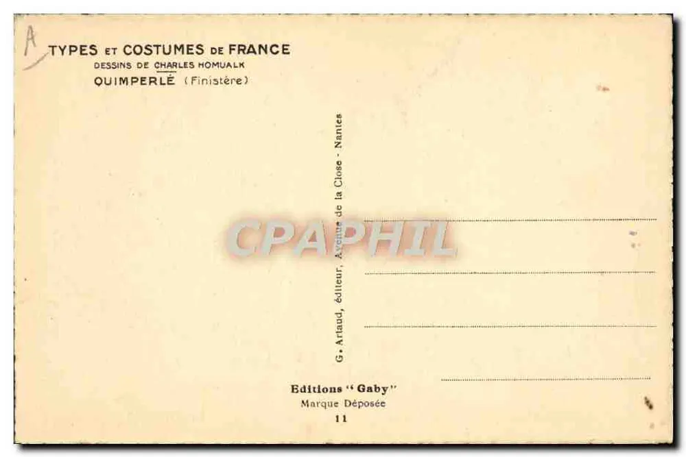 Kapel van Quimperlé — tekening van Charles Homualk — n°11 - Achterkant