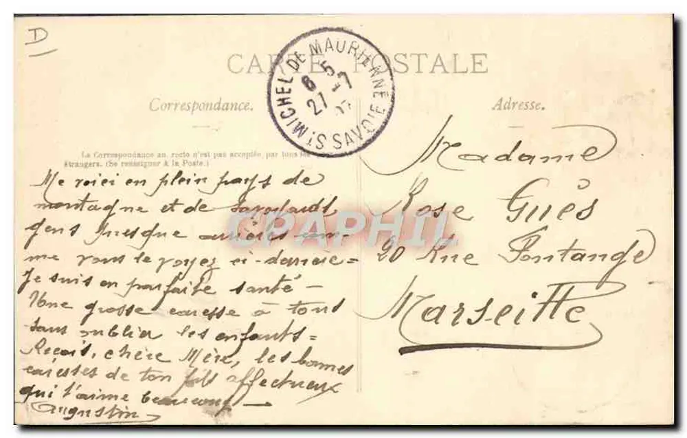 Saint-Jean-d'Arves — Trachten der Savoye — Verlag Anney, Nr. 1000 - Rückseite