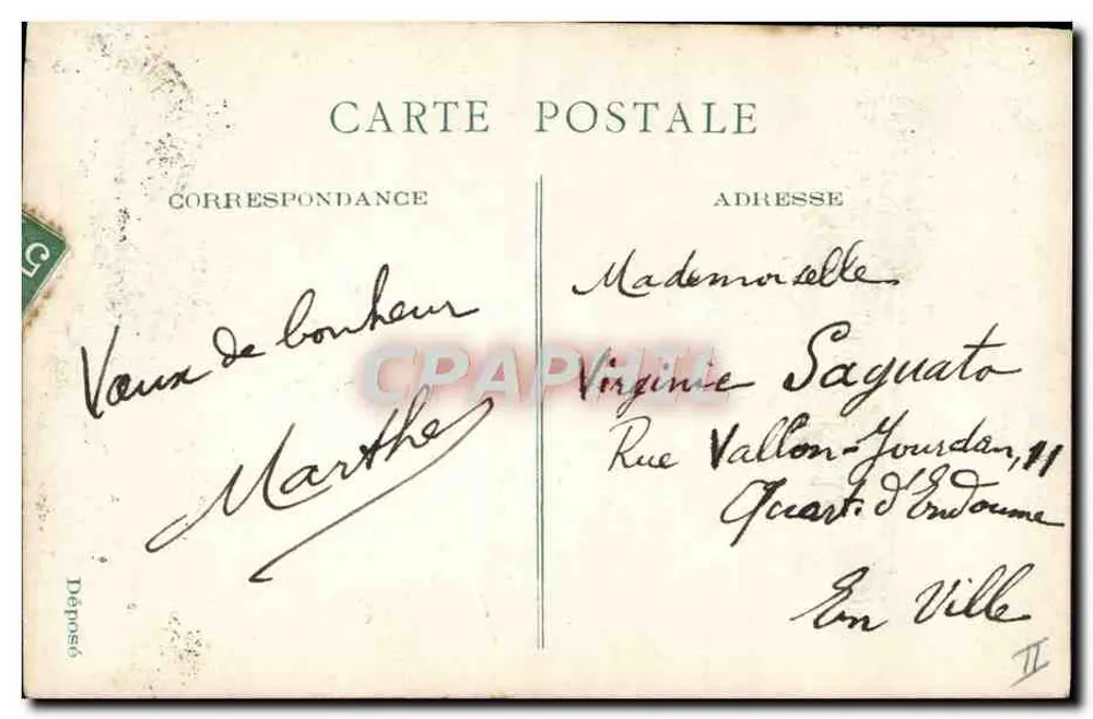 Mädchen am Telefon — Blumenmuster — Verlag Le Normand, Nr. 113 - Rückseite