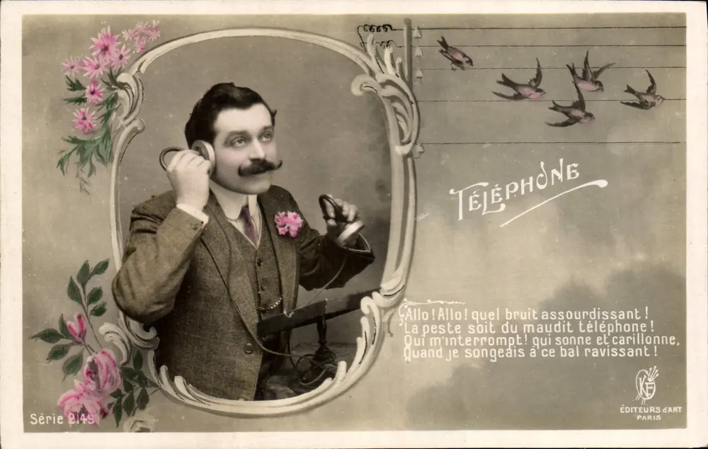 Mann am Telefon — humoristisch — Art Publishers, Paris, Serie 2149 - Vorderseite