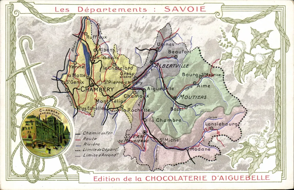 Savoie — Die Departemente: Savoie — Edition der Chocolaterie d'Aiguebelle - Vorderseite
