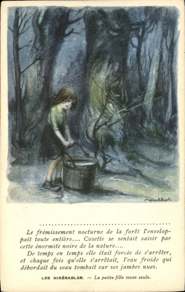Cosette in der Wald — Les Misérables — Rouellet - Vorderseite