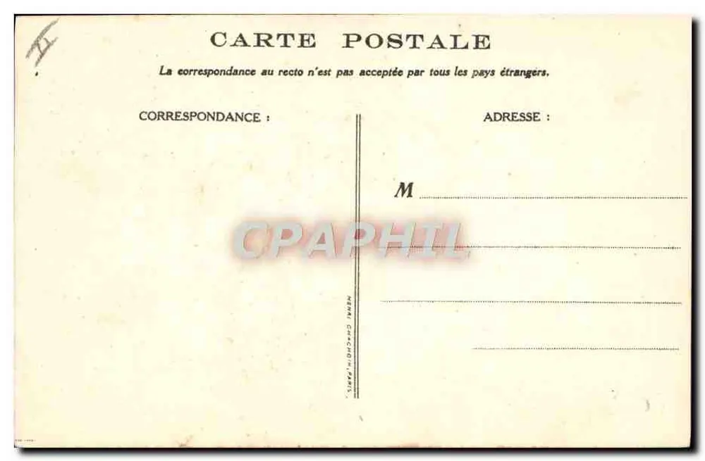 Cosette in der Wald — Les Misérables — Verlag Nenni Chachoin, Paris - Rückseite