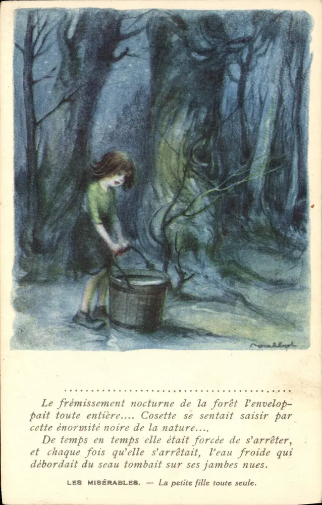 Cosette — Das kleine Mädchen allein — Verlag R.G. Paris - Vorderseite