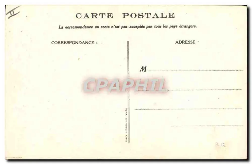 Cosette — Das kleine Mädchen allein — Verlag R.G. Paris - Rückseite
