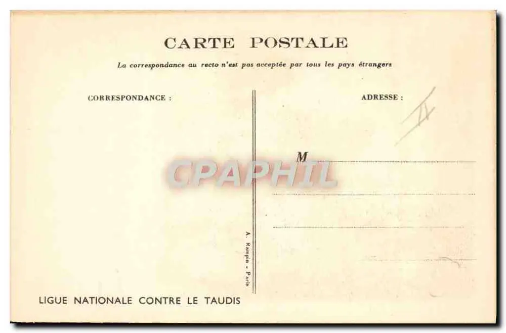 Enfants et bébé — scène d'adoption — éditeur : Ligue Nationale Contre le Taudis - Verso