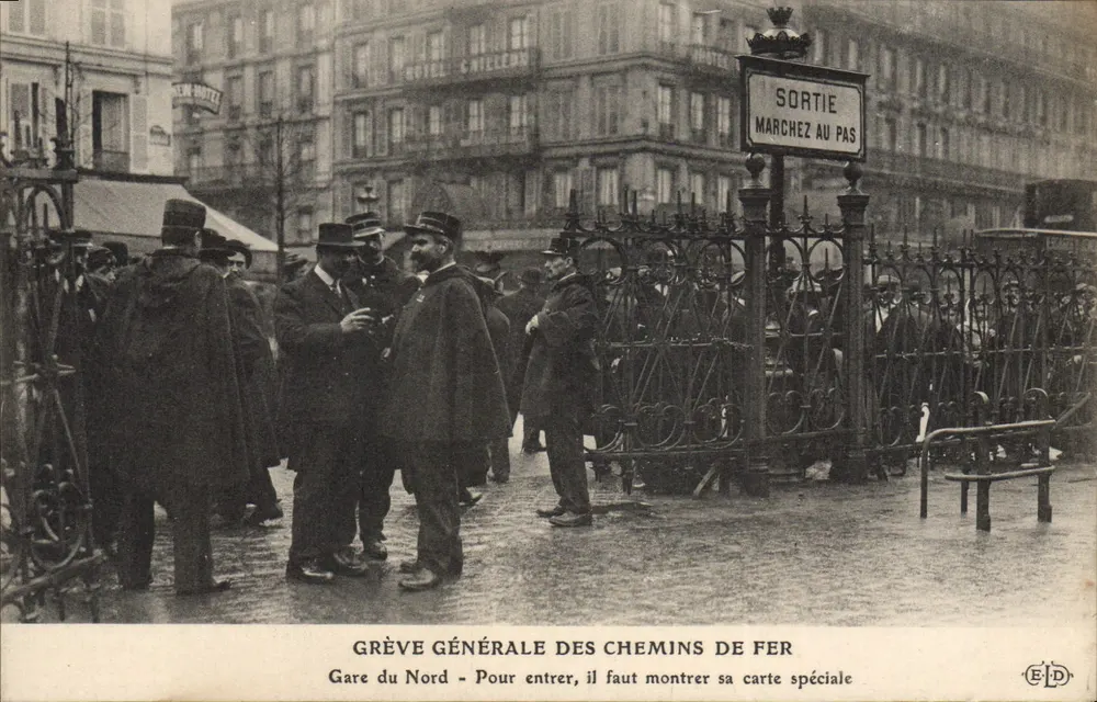Gare du Nord — Generaler Bahndienststreik — Verlag ELD - Vorderseite