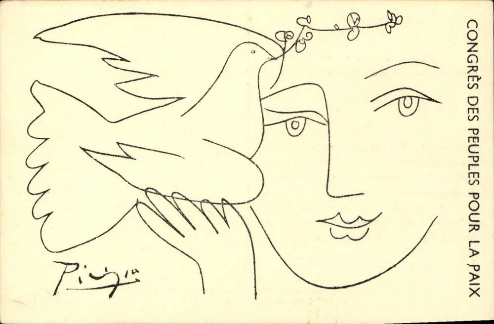 Dove et visage — Congrès des Peuples pour la Paix — Piringa - Recto