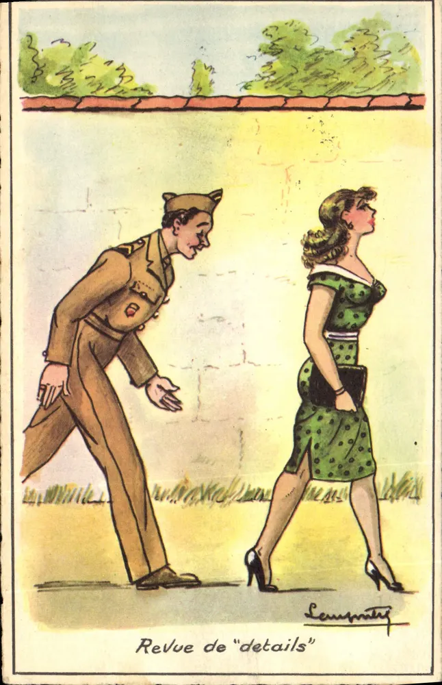 Soldat und Frau — Aus der Zeitschrift 'details' — M.D. Paris, Serie Nr. 165 - Vorderseite