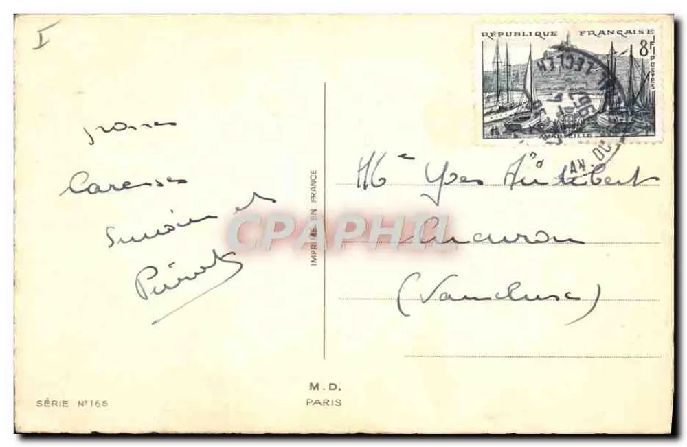Soldat und Frau — Aus der Zeitschrift 'details' — M.D. Paris, Serie Nr. 165 - Rückseite