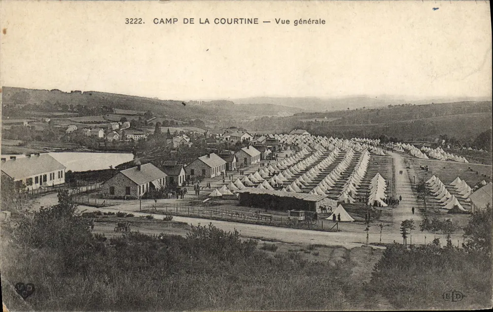 Camp de La Courtine — Allgemeiner Blick — Édition ELD, n° 3222 - Vorderseite