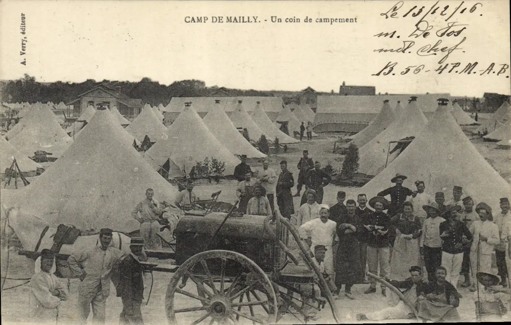 Camp de Mailly — Ein Stück des Lagers — A. Verry, Verlag - Vorderseite