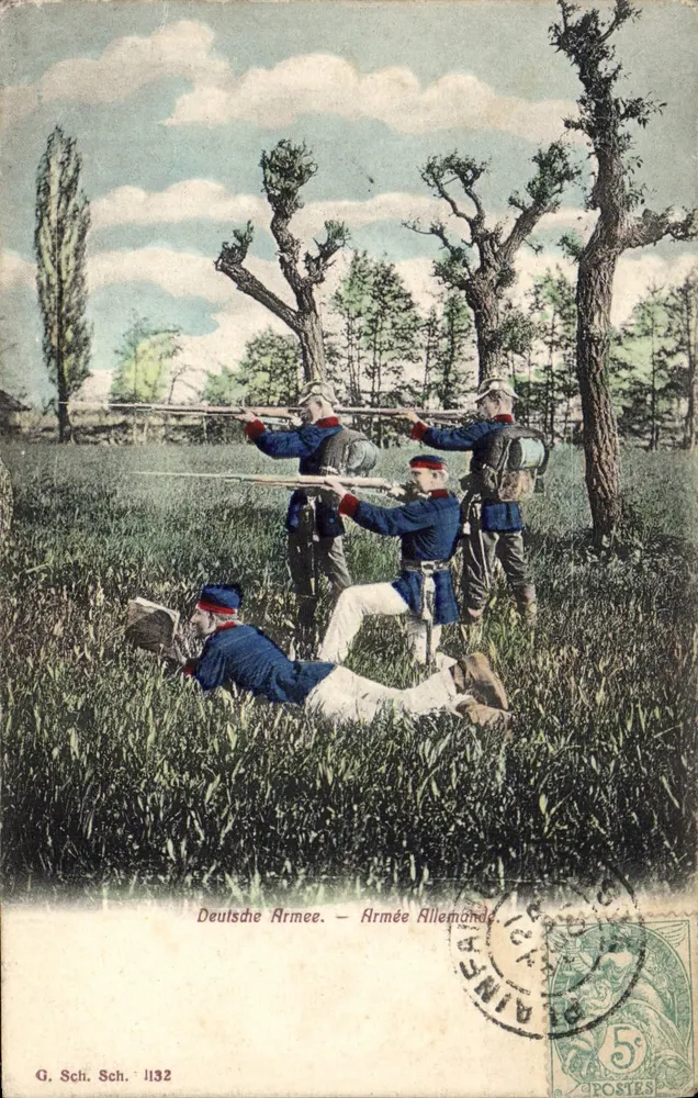 Soldados da Armée Alemanha — G. Schi. Sch. n°1132 - Frente