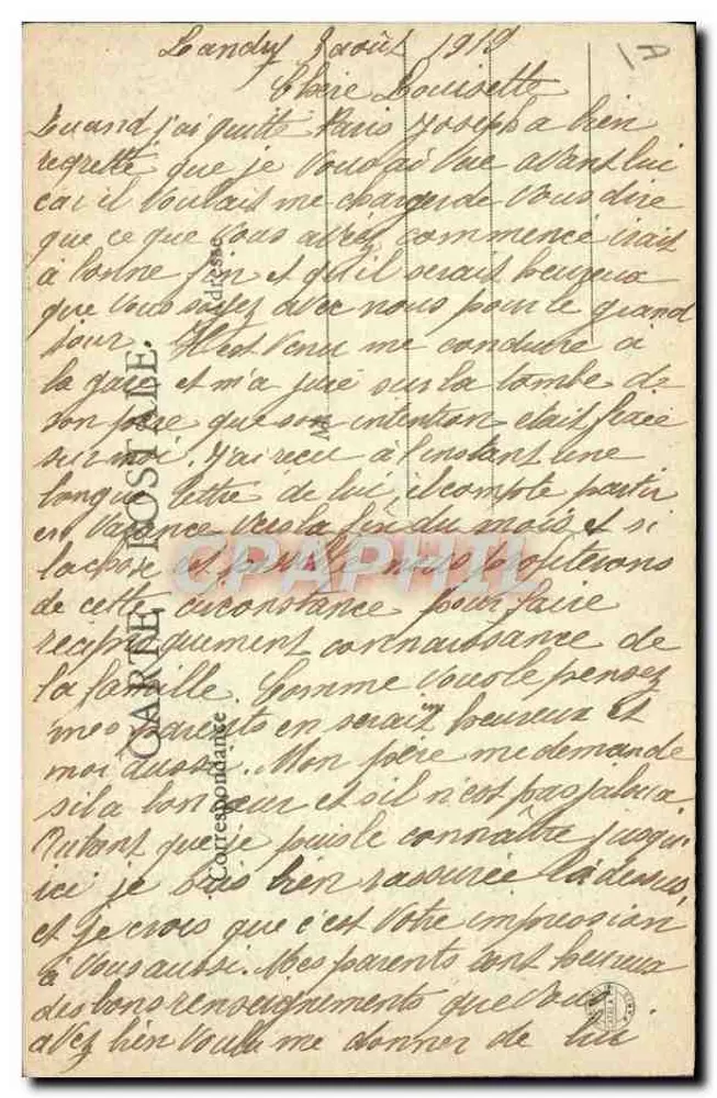 Traje de Tarentaise — Cabeleira "La Frontière" — S. Reynaud, Saint-Martin-de-Ré - Verso