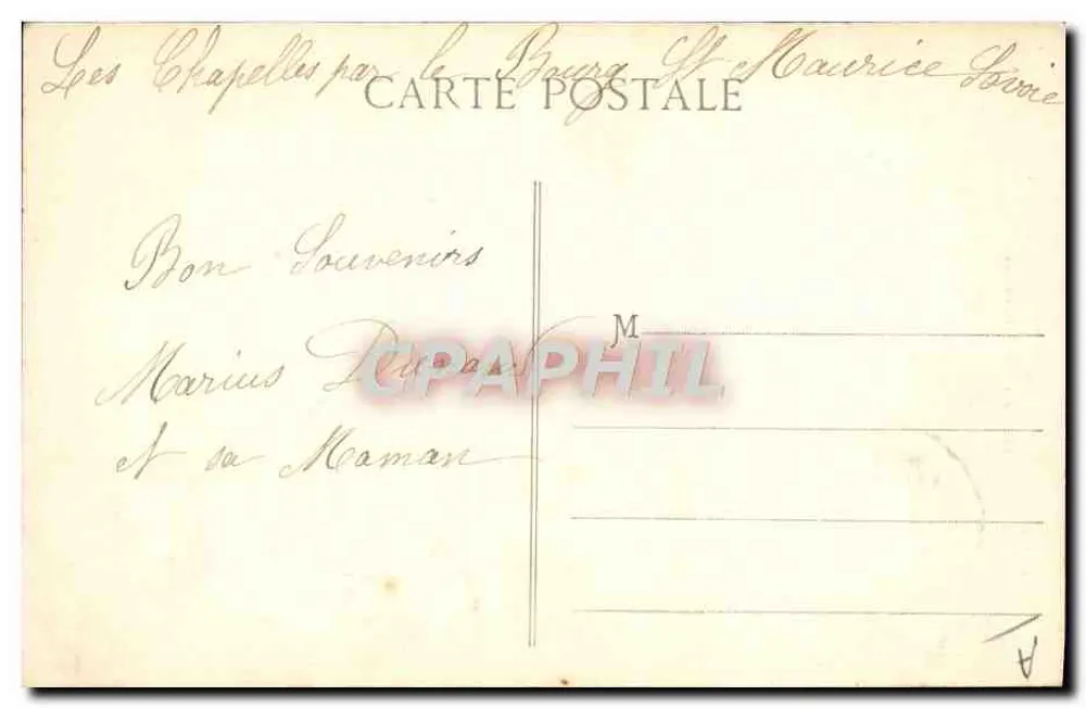 Traje de BOURG-St-MAURICE (Cabeleira da Fronteira) — Série 96 — Editor não identificado - Verso