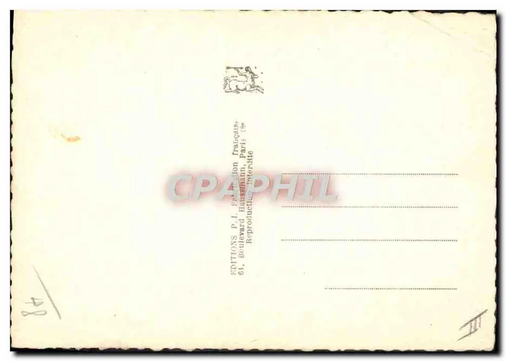 Louis Jourdan — retrato — Edições P.I. Bouvaurd, n°43 - Verso