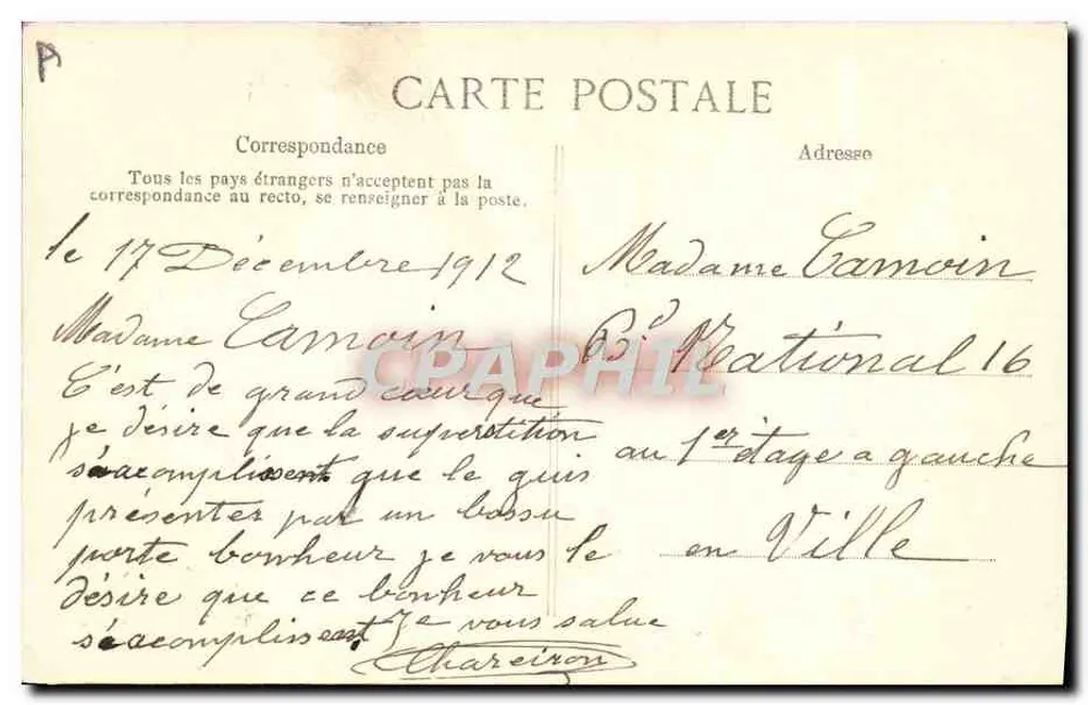 Jovem menino com guiné — Editor E.P.D. n° 9044 - Verso