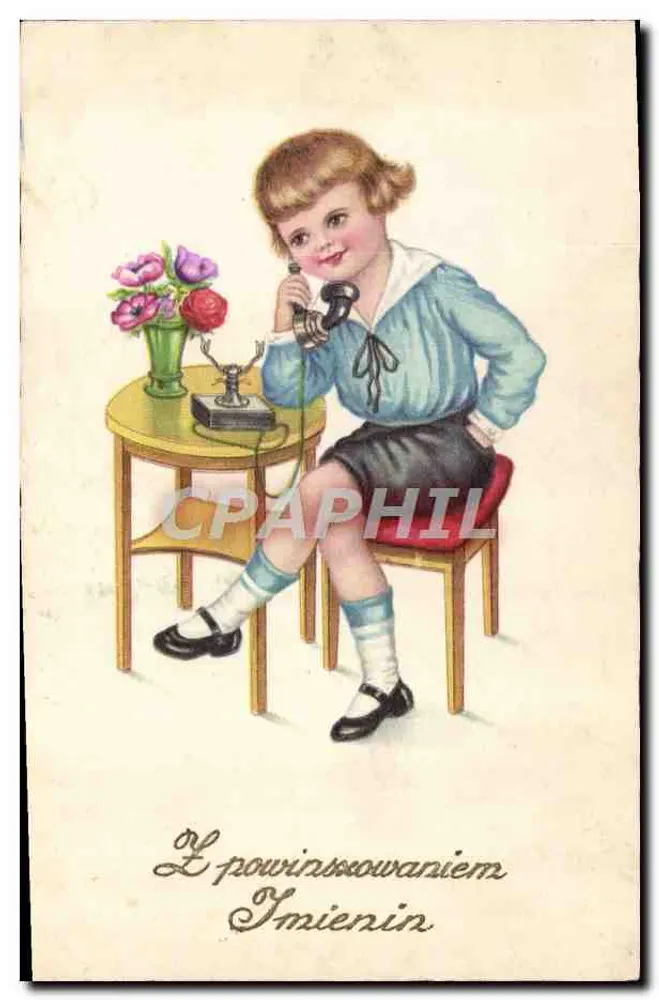 Kind am Telefon — L'opinion de Smienin — Verlag Smienin - Vorderseite
