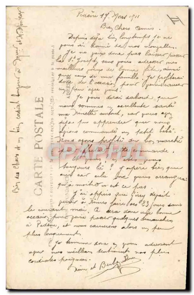 Frau am Telefon — Weihnachtskarte — Verlag Berlajouan, Nr. 055 - Rückseite