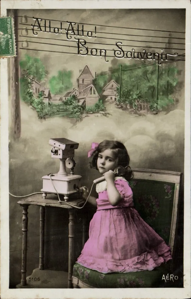 Kleine Mädchen mit Telefon — Erinnerungsszene — AÉRO, Nr. 5106 - Vorderseite