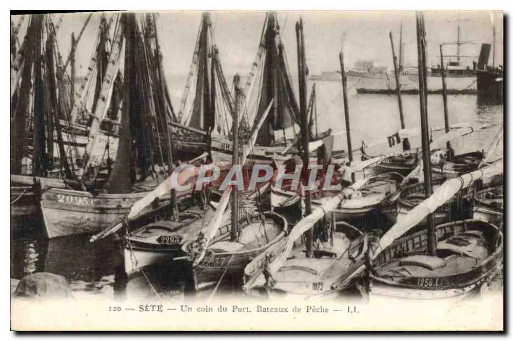 Sète — Ein Eckbereich des Hafens, Fischerboote — I.I. — n°120 - Vorderseite