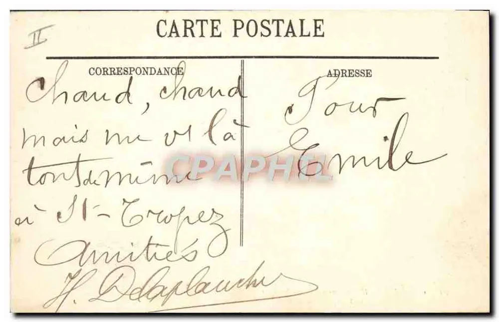 CANNES — Der Hafen und der Mont-Chevalier — Aufnahme vom Casino Municipal — LL - Rückseite