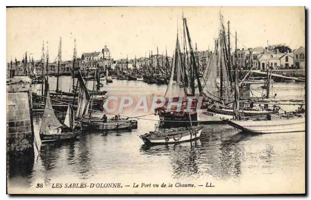 Les Sables-d'Olonne — Der Hafen von der Chaume aus gesehen — LL. n°38 - Vorderseite