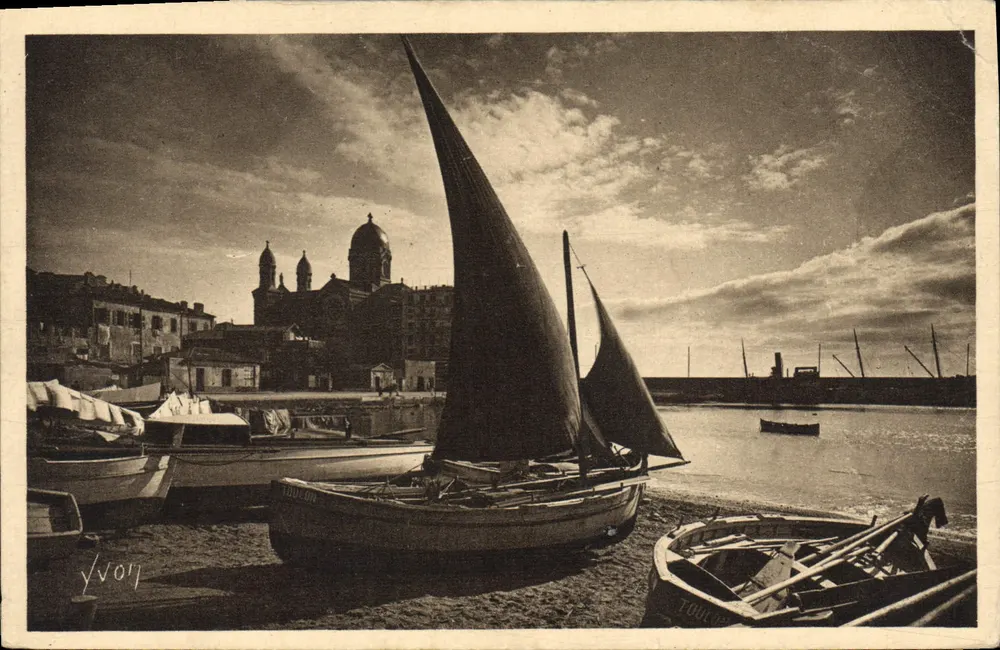Toulon — Hafen mit Segelschiffen — Yvon, Fotograf - Vorderseite