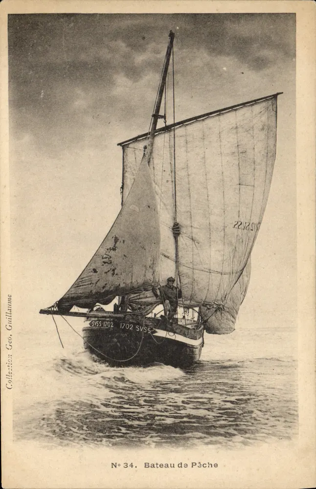 Barco de Pesca — Coleção Geo. Guillanume, N° 34 - Frente
