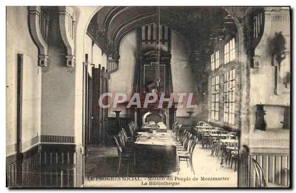 Casa do Povo de Montmartre — A Biblioteca — LE PROGRES SOCIAL - Frente