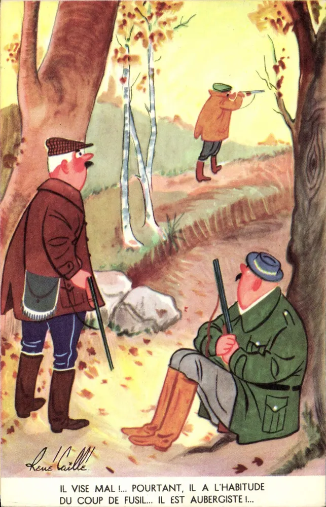 Jäger im Wald — Humor — Léone Caille - Vorderseite