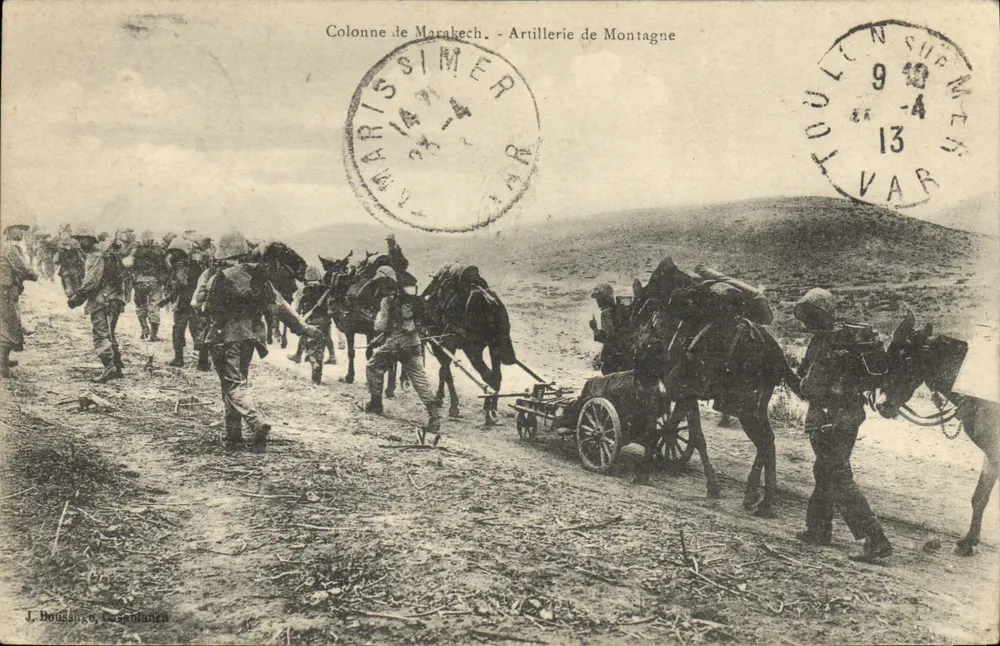 Kolonne von Marrakech - Gebirgskanone — J. Boussingue, Cusaniachen - Vorderseite