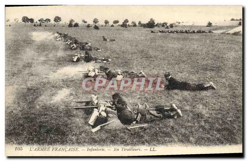 DIE FRANZÖSISCHE ARMEE — Infanterie — In der Schusslinie — LL. — N° 105 - Vorderseite