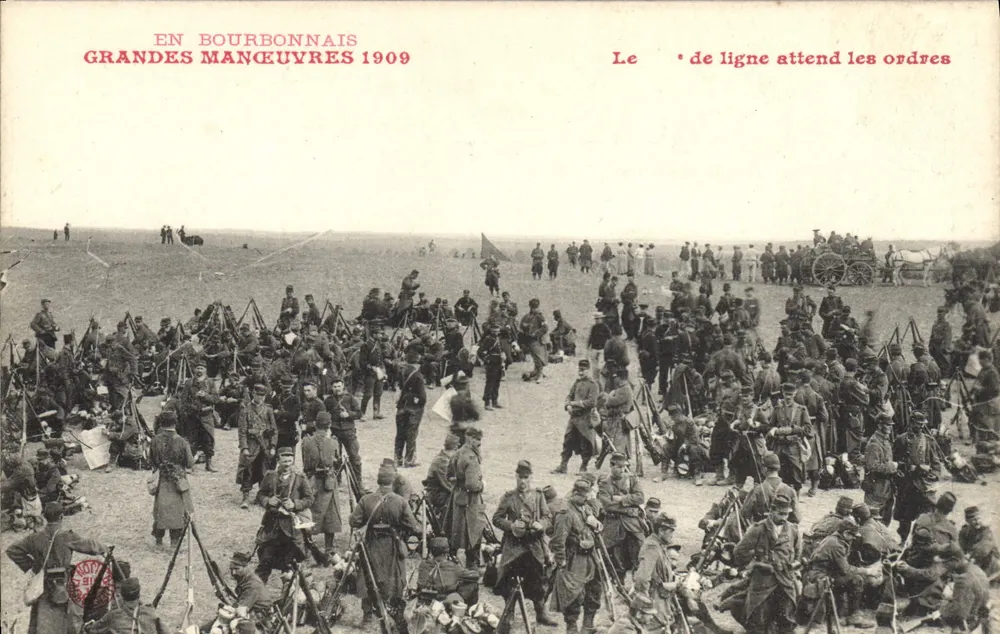 Große Manöver 1909 — In Bourbonnais — Unbekannte Edition - Vorderseite