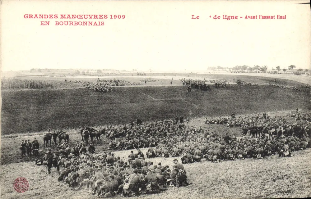 Große Manöver 1909 — In Bourbonnais — Société des Arts - Vorderseite