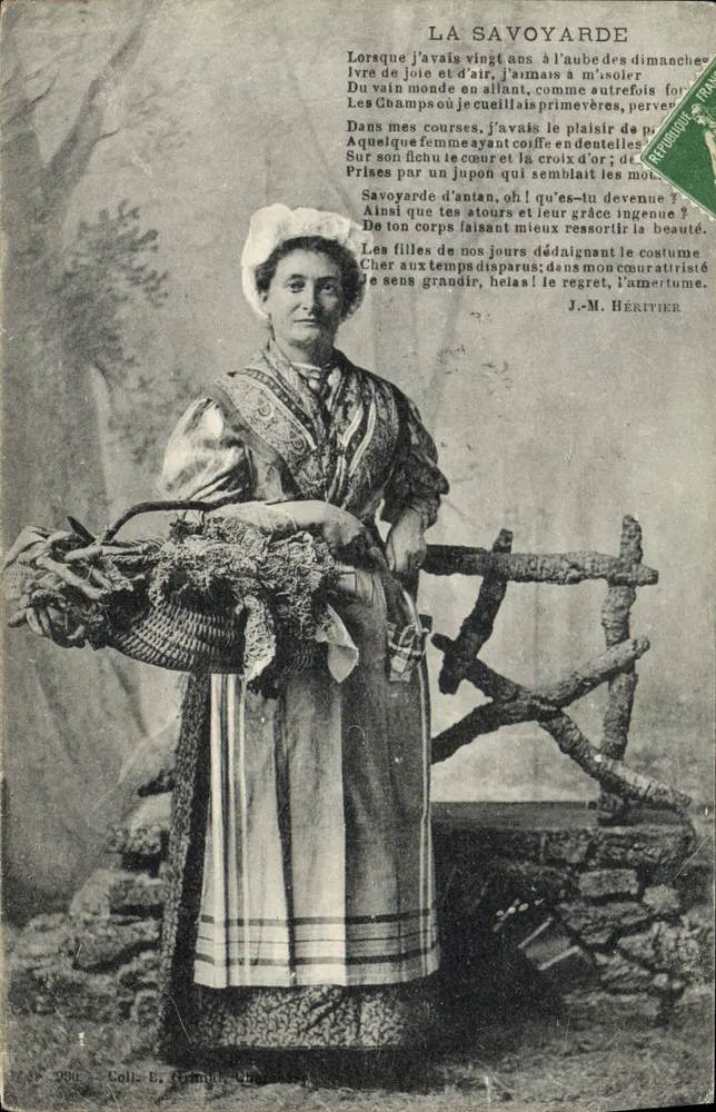 A Savoyarde — poema de J.-M. Héritier — Coleção E. Grand, n° 290 - Frente