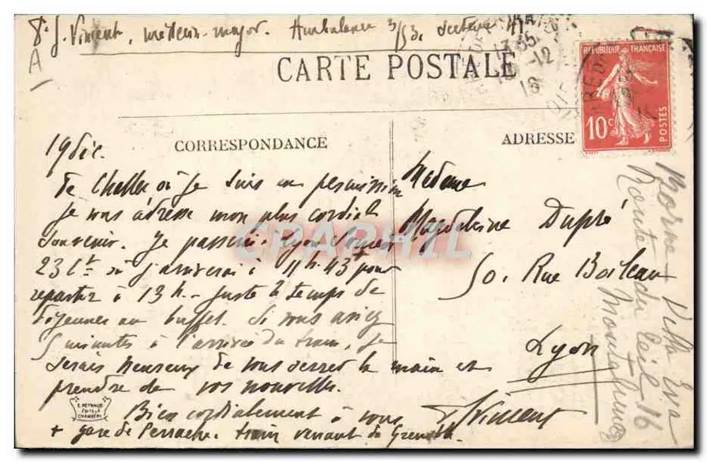 Kleidung der Savoyen — Umgebung von Chambéry und Aix-les-Bains — Verlag nicht sichtbar, Nr. 8 - Rückseite