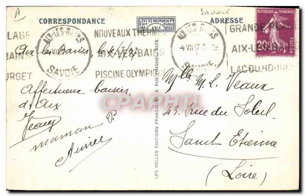 Kleidung der Savoie — Séez (Tarentaise) — Adia - Rückseite