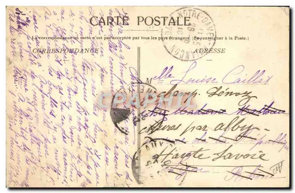 Kleidung der Savoie — Beaufort-sur-Doron — Piltier, Foto-Verlag Annecy, Nr. 429 - Rückseite